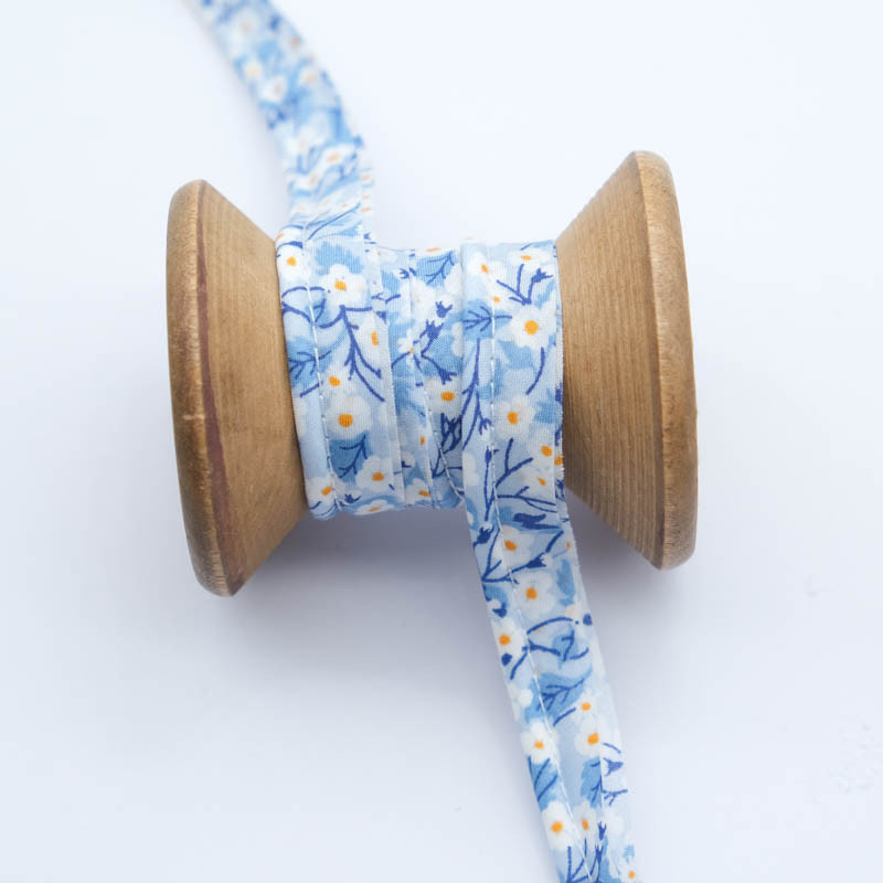 Liberty Fabrics Mitsi Valeria Blue Piping - Maison Klem